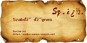 Szabó Ágnes névjegykártya